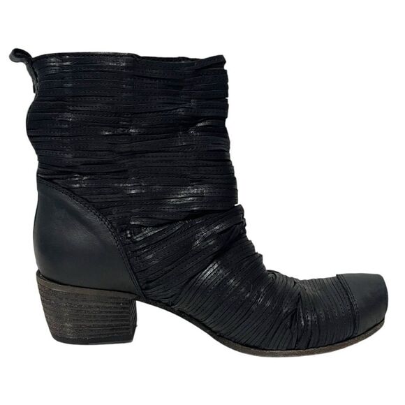 VIC MATIE Logan Leather Slash Cut Booties 37 - Picture 6 of 12